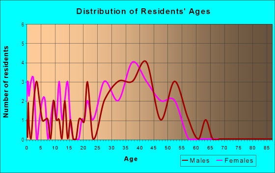 Age and Sex of Residents in Seminole Heights of North Tampa in Tampa, FL
