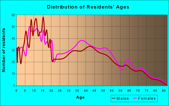 Age and Sex of Residents in Clair Mel City in Tampa, FL