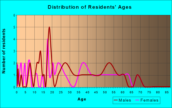 Age and Sex of Residents in Golden Ring Groves in Tampa, FL