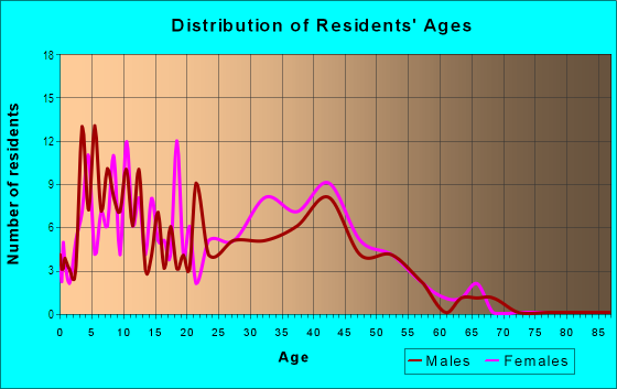Age and Sex of Residents in Riverdale in Tampa, FL