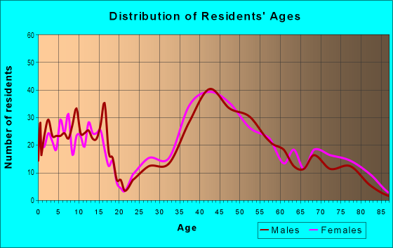 Age and Sex of Residents in Beach Park in Tampa, FL