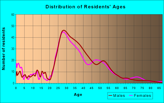 Age and Sex of Residents in Historic Hyde Park North in Tampa, FL