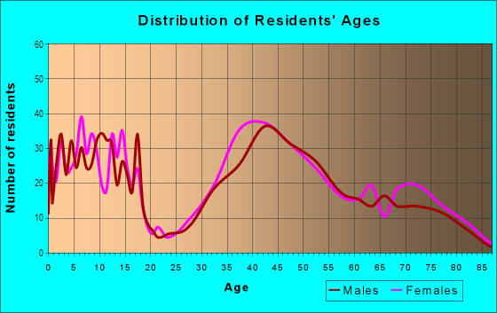 Age and Sex of Residents in Sunset Park in Tampa, FL