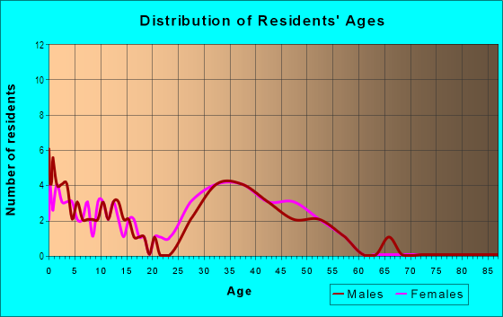 Age and Sex of Residents in Keystone Park Estates in Lutz, FL