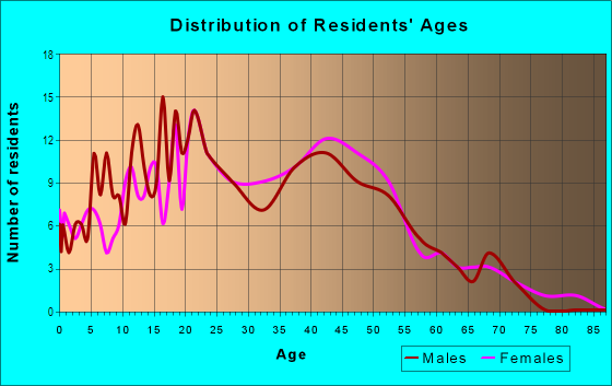 Age and Sex of Residents in Lost Lake Village in Orlando, FL