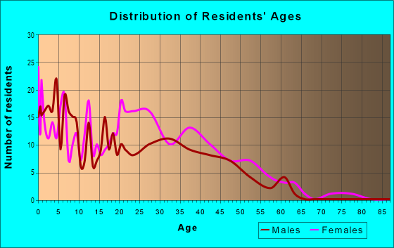 Age and Sex of Residents in The Willows in Orlando, FL