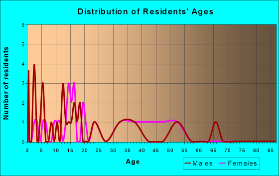Age and Sex of Residents in Bonaire Heights in Leesburg, FL