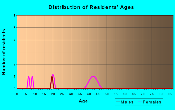 Age and Sex of Residents in Debra Heights in Gainesville, FL