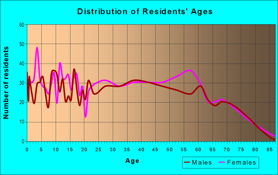 Age and Sex of Residents in Poinciana in Haines City, FL