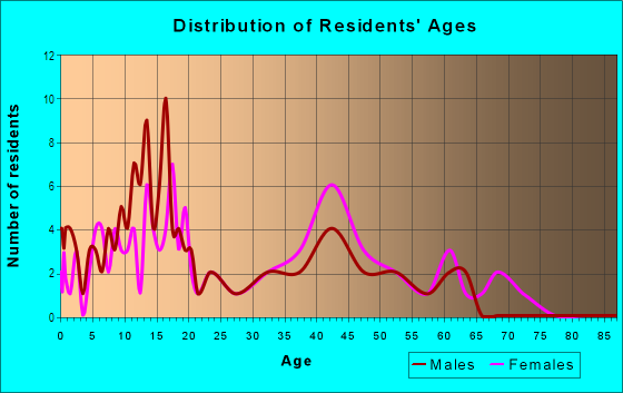 Age and Sex of Residents in Valencia Hills in Haines City, FL