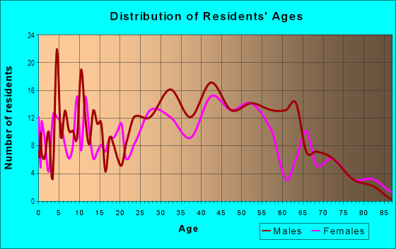Age and Sex of Residents in Bahama Village in Key West, FL