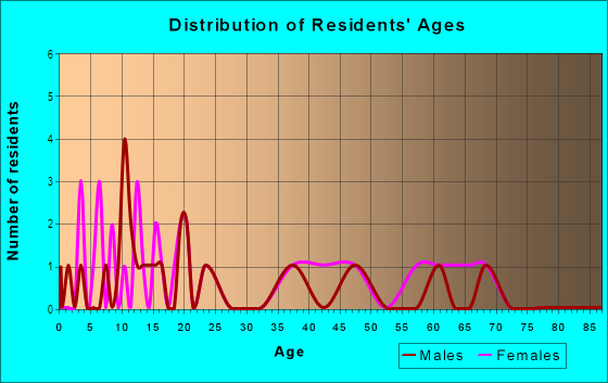 Age and Sex of Residents in Dansville Neighborhood Association in Largo, FL
