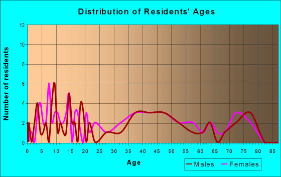 Age and Sex of Residents in Patty Ann Acres in Palm Harbor, FL