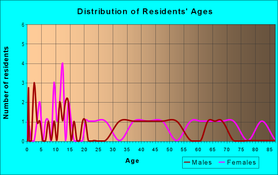 Age and Sex of Residents in Northside Estates in Brooksville, FL