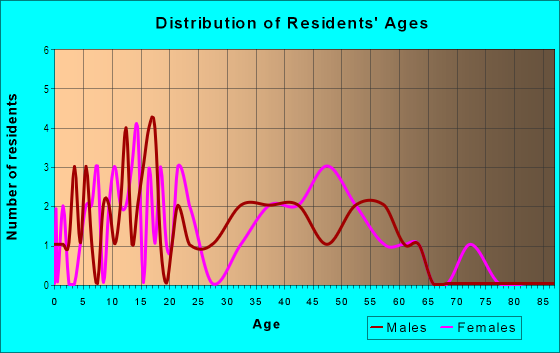 Age and Sex of Residents in Piney Oaks Estates in Plant City, FL