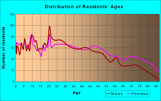 Age and Sex of Residents in Atlanta Junction in Rome, GA