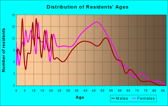Age and Sex of Residents in Huntington Estates in Atlanta, GA