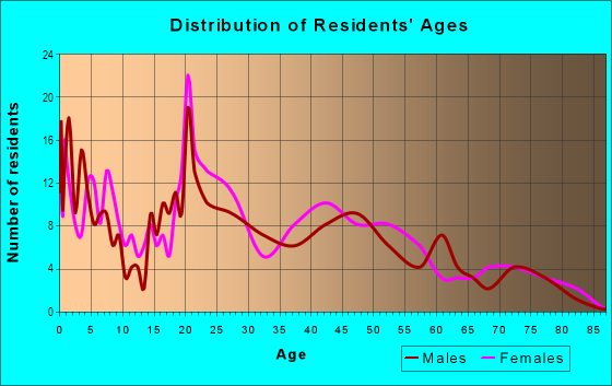 Age and Sex of Residents in Puu Eo Ahupua`a in Hilo, HI