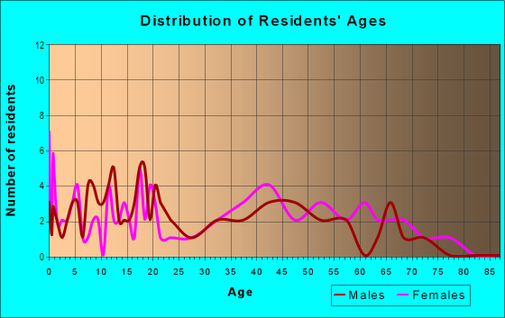Age and Sex of Residents in Willoughby Acres in Des Moines, IA