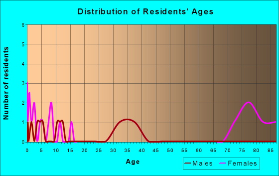Age and Sex of Residents in Village Square Shopping Center in Bradley, IL
