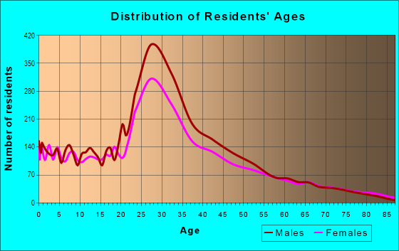 Age and Sex of Residents in Noble Square in Chicago, IL