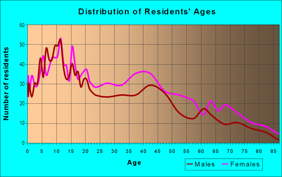 Age and Sex of Residents in Heritage District in Maywood, IL