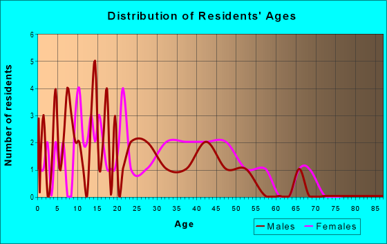 Age and Sex of Residents in Sheridan Triange in Peoria, IL