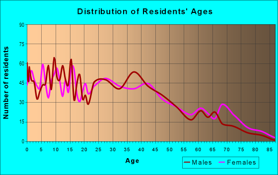 Age and Sex of Residents in Canaryville in Chicago, IL