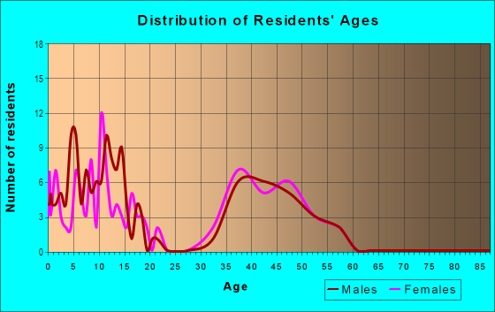 Age and Sex of Residents in Olesen Estates in Naperville, IL