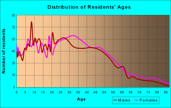 Age and Sex of Residents in Egleston Square in Jamaica Plain, MA