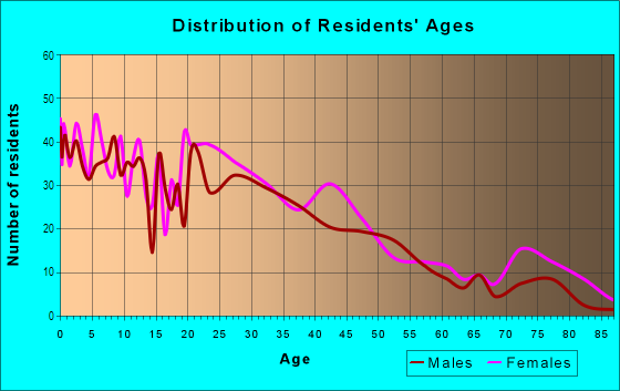 Age and Sex of Residents in Cleghorn Area in Fitchburg, MA