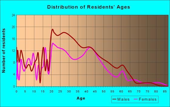 Age and Sex of Residents in Arts District in Worcester, MA