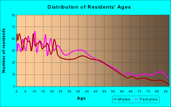 Age and Sex of Residents in Six Corners in Springfield, MA