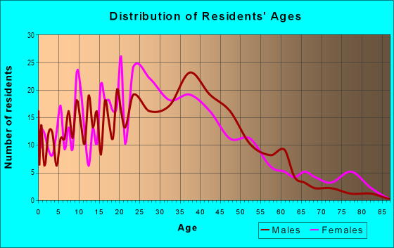 Age and Sex of Residents in Hollins Market in Baltimore, MD