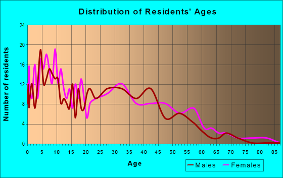 Age and Sex of Residents in Terry Lake in Pontiac, MI