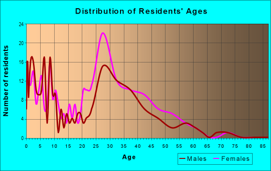 Age and Sex of Residents in Eliza Howell in Detroit, MI