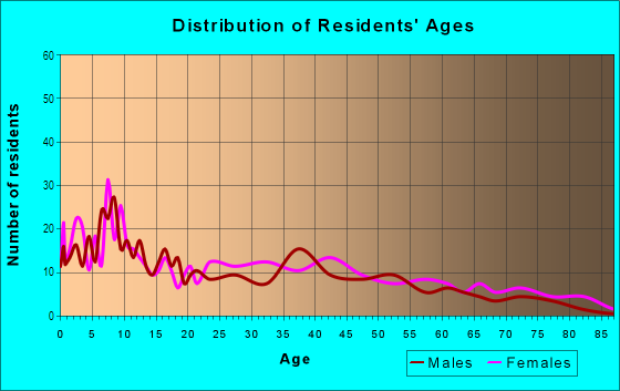 Age and Sex of Residents in Poletown East in Detroit, MI