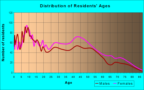Age and Sex of Residents in Jefferson Chalmers in Detroit, MI