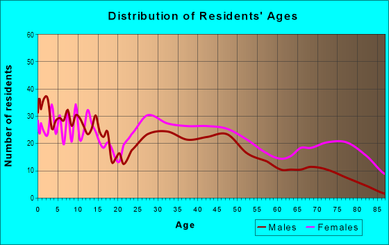 Age and Sex of Residents in Burke Acres in Kalamazoo, MI