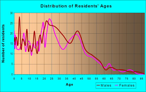 Age and Sex of Residents in REO Town in Lansing, MI