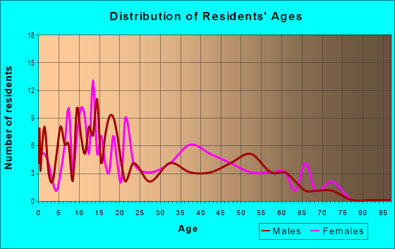 Age and Sex of Residents in Lakewood in Charlotte, NC
