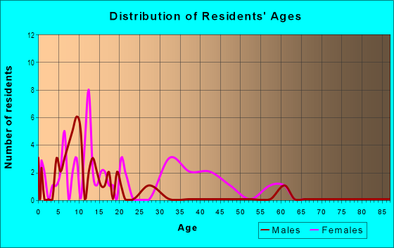 Age and Sex of Residents in Arbor Glen in Charlotte, NC