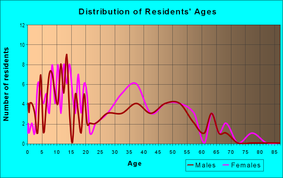 Age and Sex of Residents in Summit Hills in Greensboro, NC
