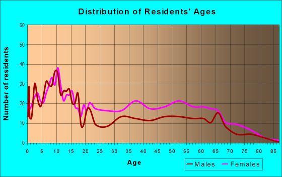 Age and Sex of Residents in Woodmere Park in Greensboro, NC