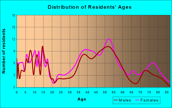 Age and Sex of Residents in Budleigh in Raleigh, NC