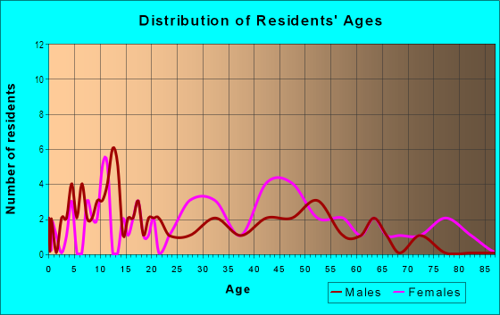 Age and Sex of Residents in Battery Heights in Raleigh, NC