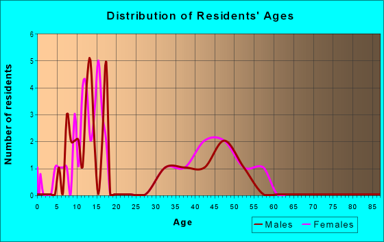 Age and Sex of Residents in Howard Acres in Fayetteville, NC