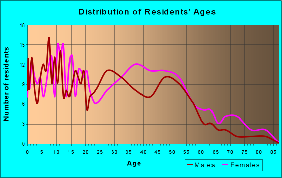Age and Sex of Residents in Wellons Village in Durham, NC