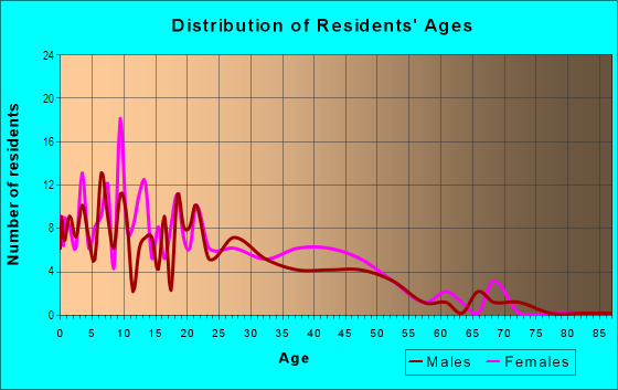 Age and Sex of Residents in St. Teresa in Durham, NC