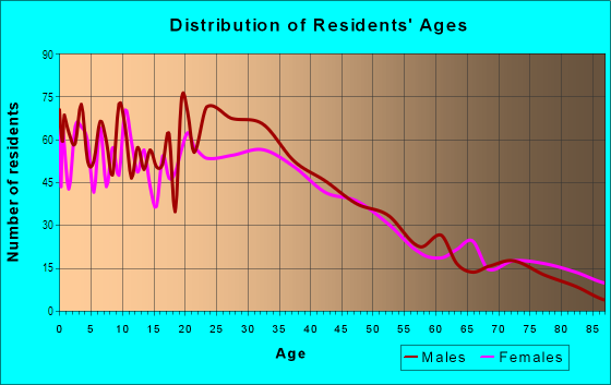 Age and Sex of Residents in Southwest in Perth Amboy, NJ